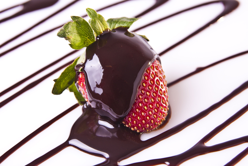 Chocolate Drizzled Strawberries for National Chocolate Covered Anything Day!