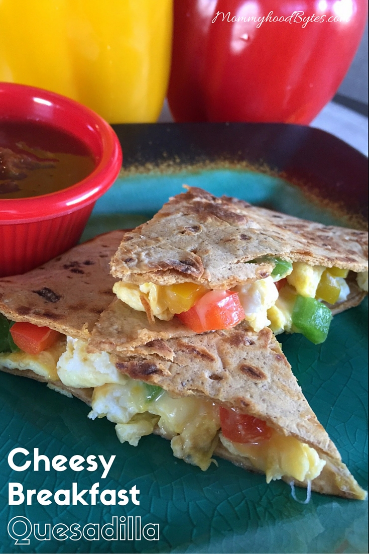 Cheesy Flatout Breakfast Quesadilla