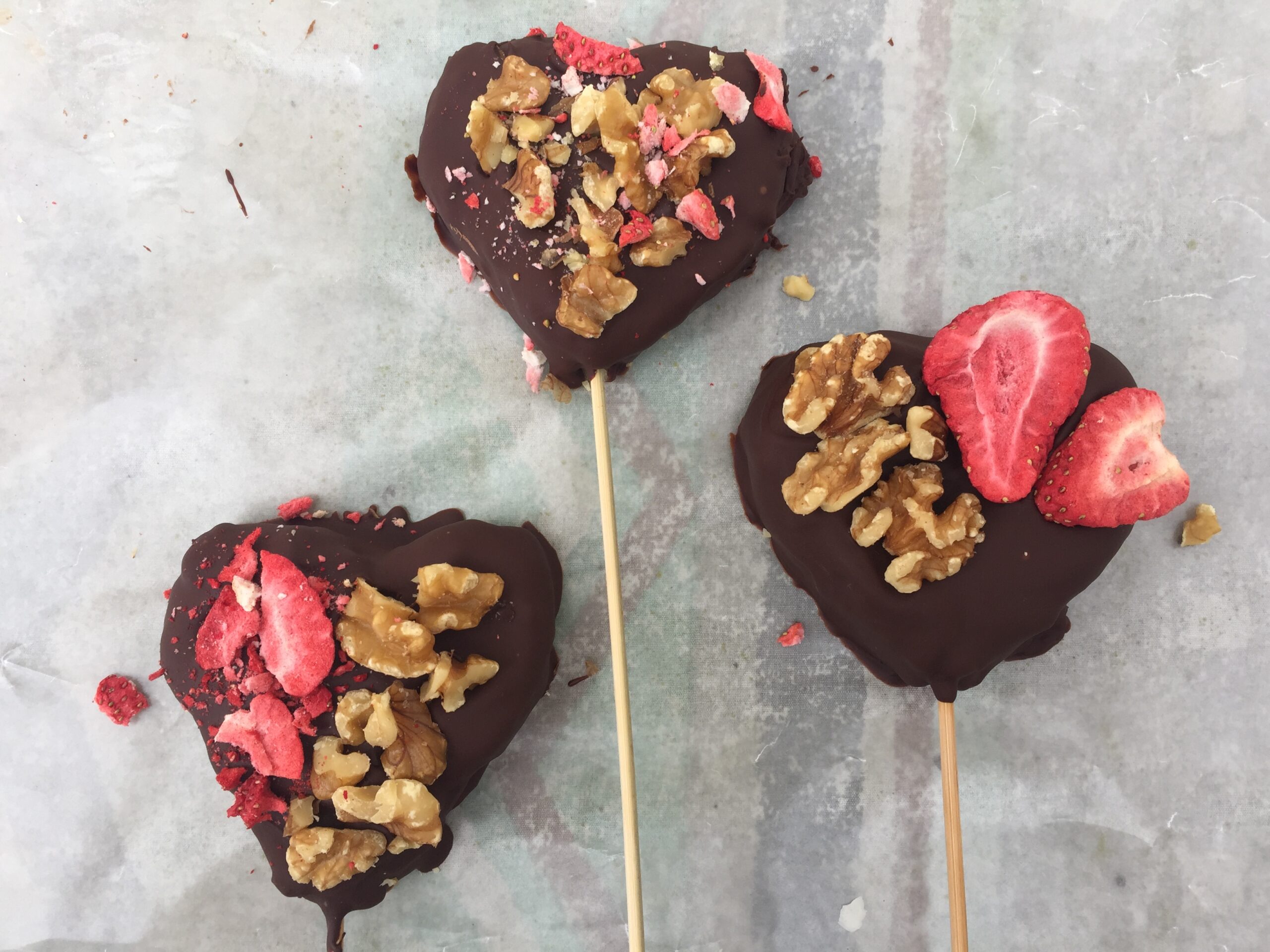 Heart-Shaped Cookie Dough Pops