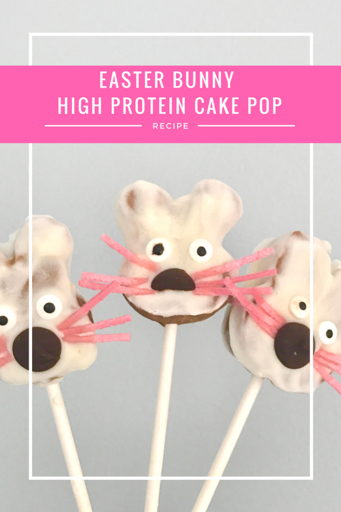 High protein cake pops- Easter Bunny Cake Pops
