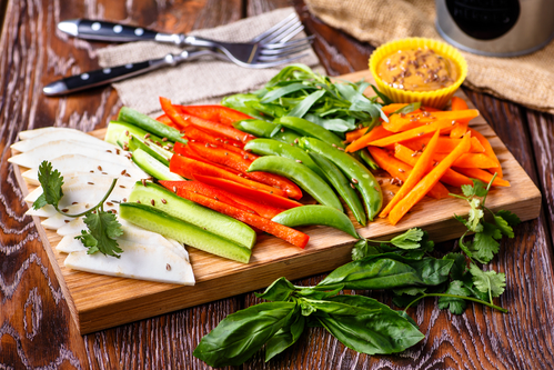 Pre-wash and slice vegetables for time saving meal prep strategies for healthy meal planning