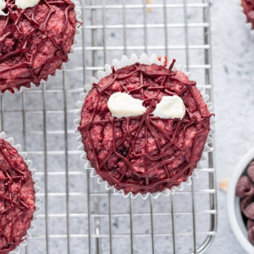 Toddler vegetable Spiderman Muffins