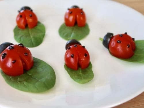 Vegetable Art For Picky Eaters: Tomato Ladybugs Vegetable Art For Picky Eaters: Tomato Ladybugs