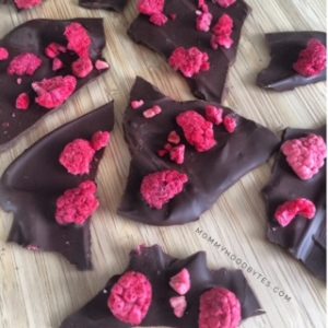 Two Ingredient Skinny Dark Chocolate Raspberry Bark