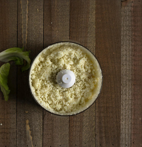 cauliflower rice in a food processor