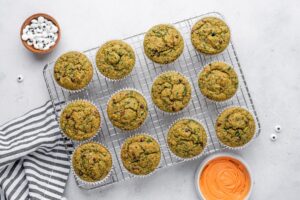 Ninja Turtle Green Muffins before adding mask and eyes