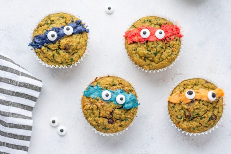 Ninja Turtle Green Veggie Muffins
