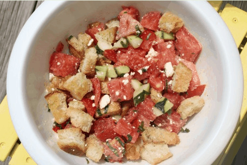 10 Watermelon Panzanella with Fresh Mint 10 Reasons and Ways to Eat Watermelon