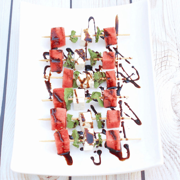 6 Watermelon Feta Mint Skewers 10 Reasons and Ways to Eat Watermelon