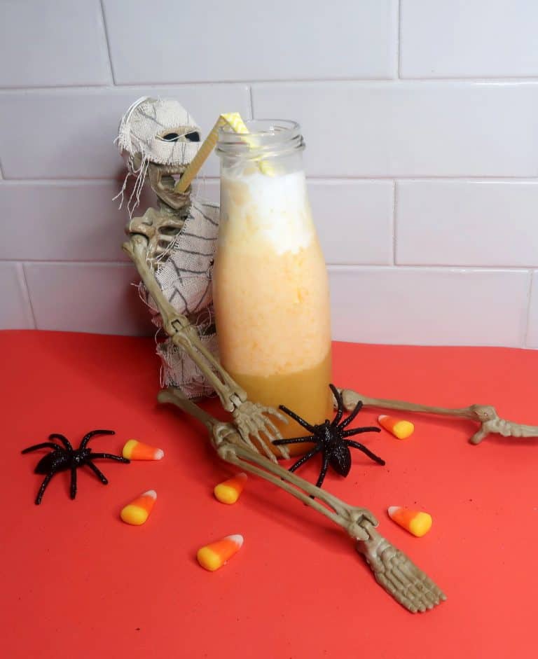 Easy Candy Corn Smoothie Recipe | Healthy Halloween Smoothie Recipe for Kids