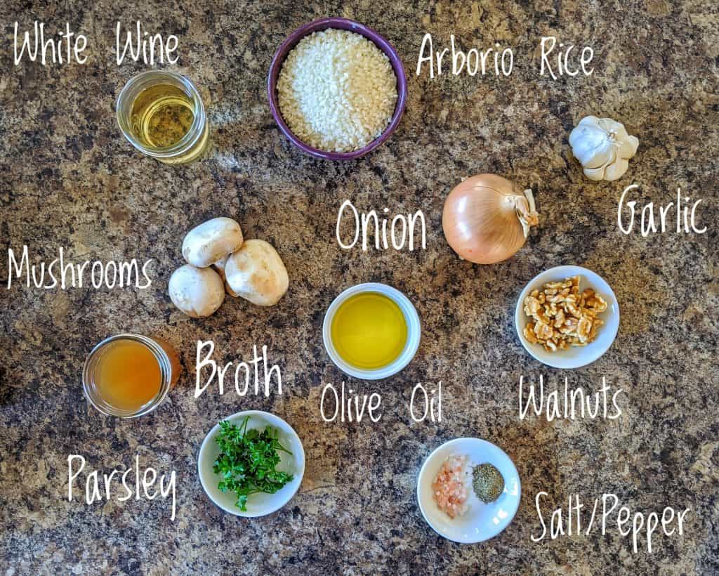 vegan mushroom risotto