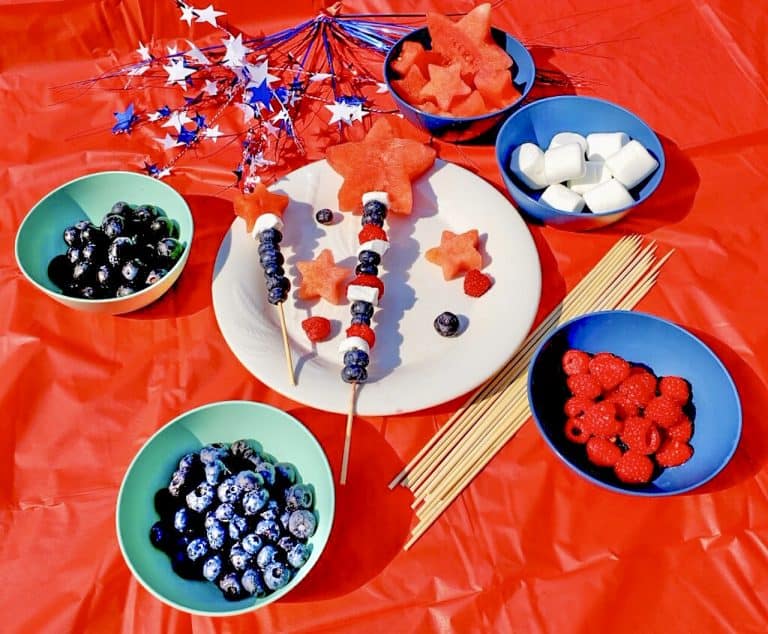easy labor day recipe for kids red white blue recipe idea fruit kabob