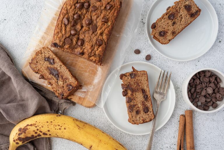 Keto Chocolate Banana Bread With Slices