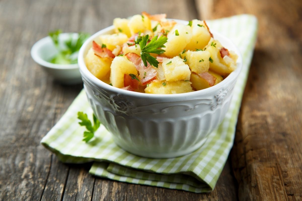 Potato salad in a bowl