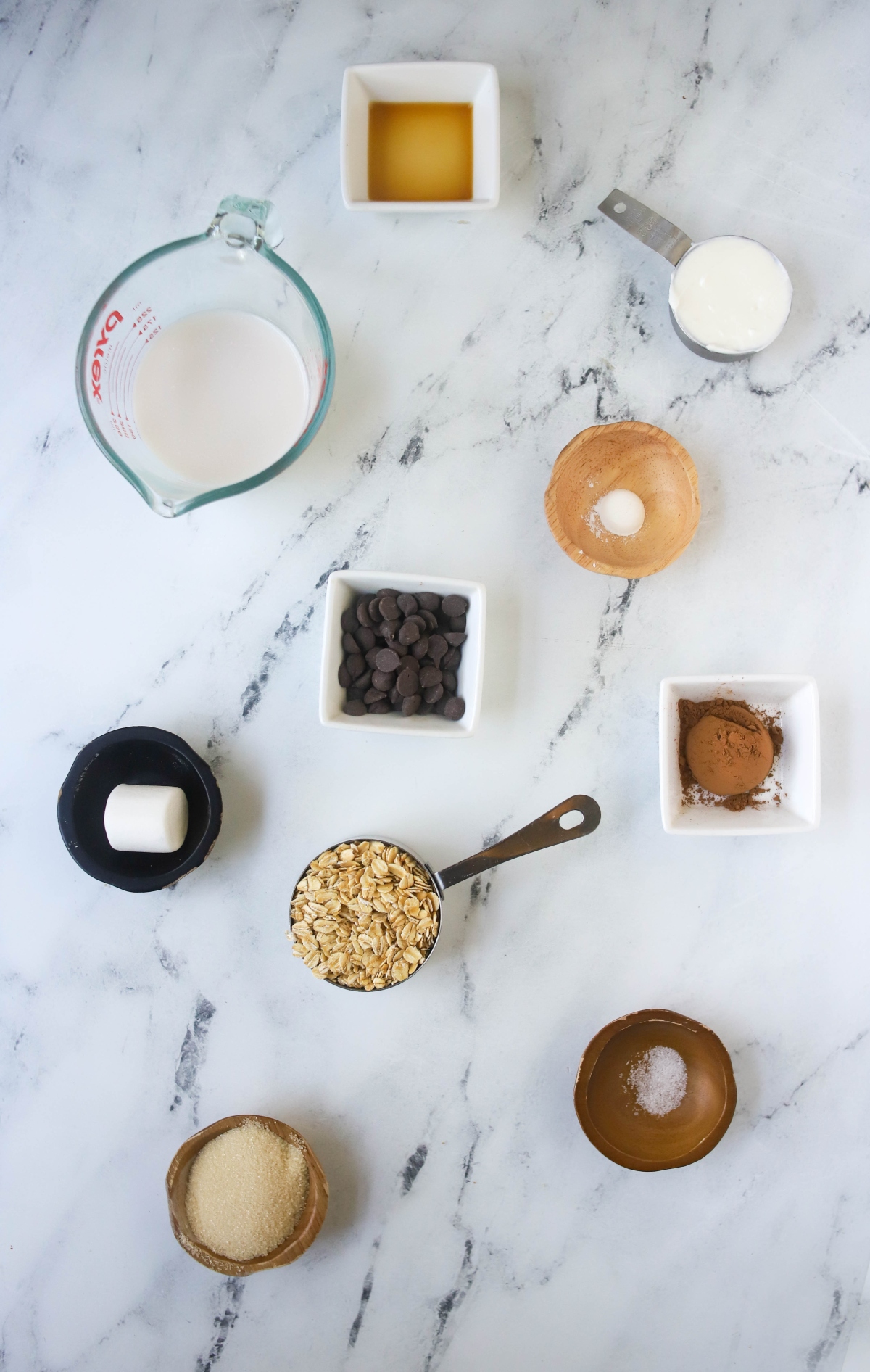 Ingredients for Chocolate Baked Oats