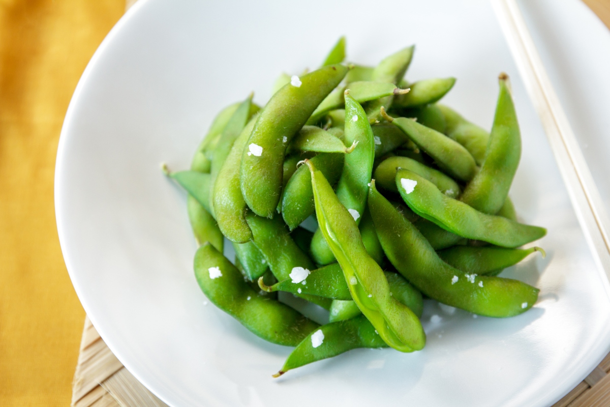 Edamame in a plate