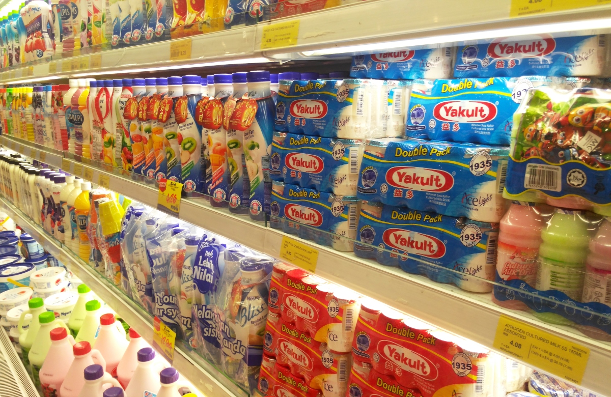 Package of Yakult in a store