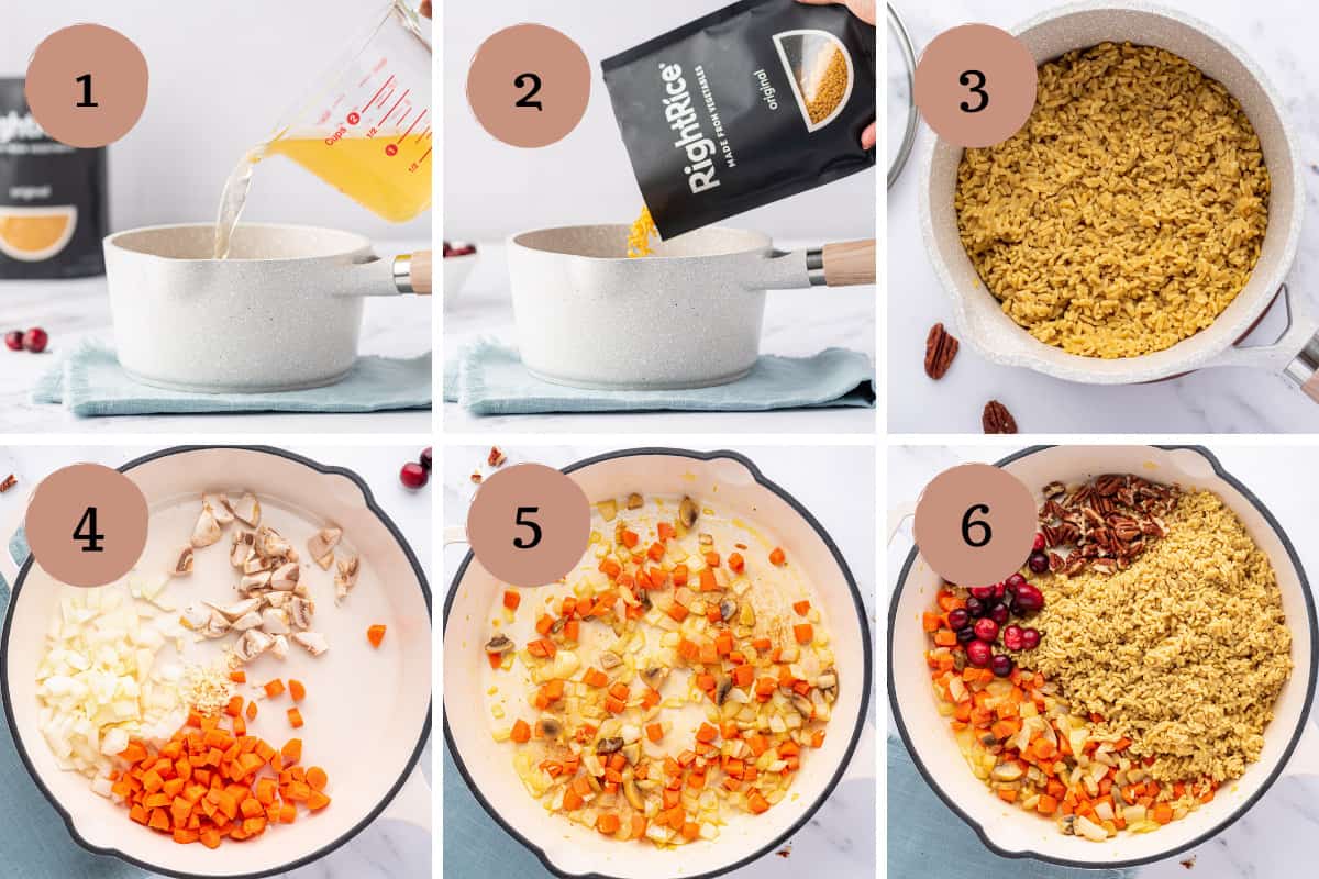 Process of making Thanksgiving rice