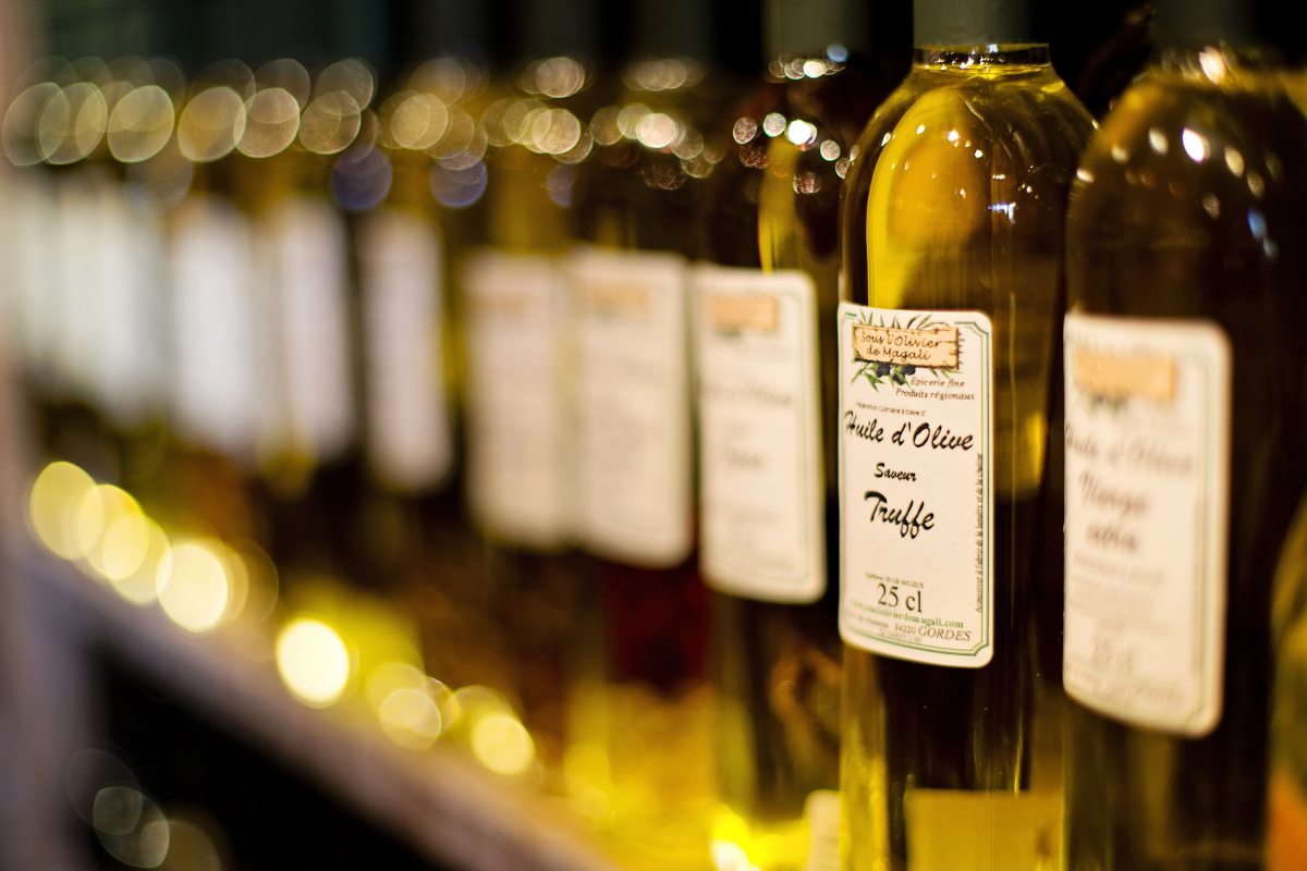 Olive oil bottles