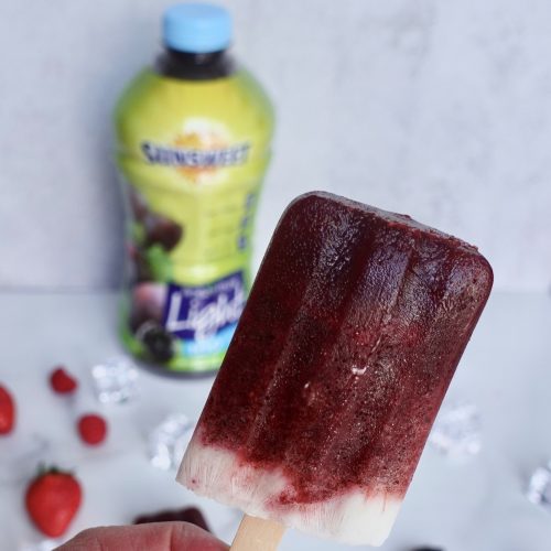 No sugar added popsicle with plum juice