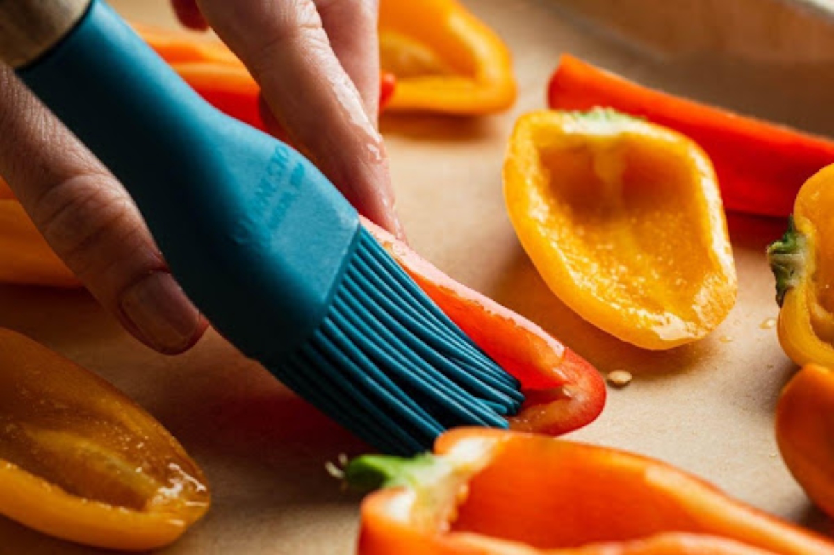 Cream cheese stuffed peppers process
