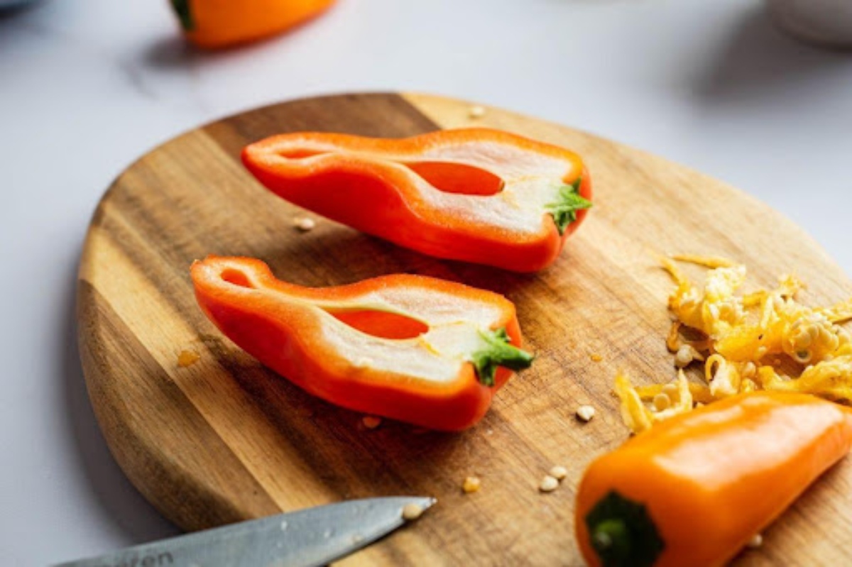 Cutting peppers