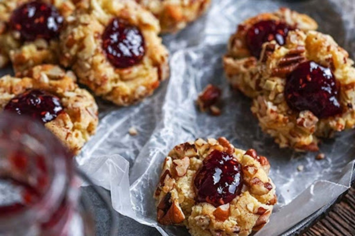 Jam thumbprint cookies