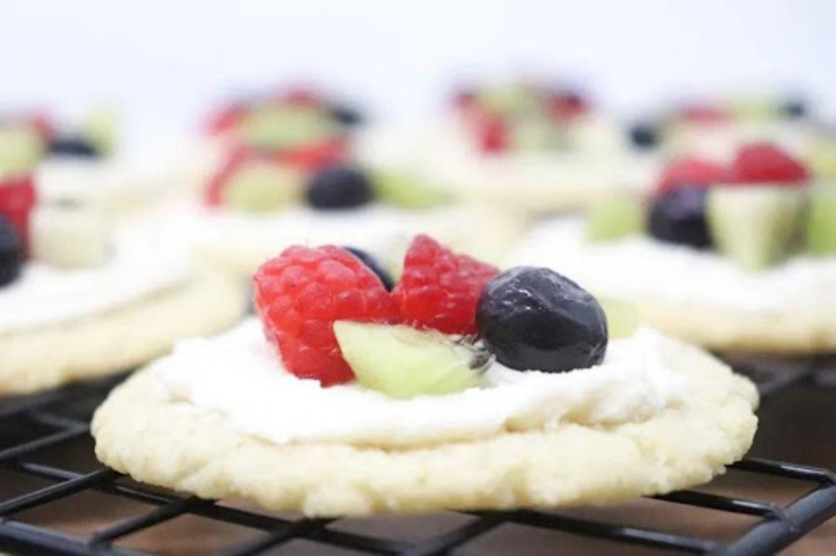 Keto fruit pizza sugar cookies