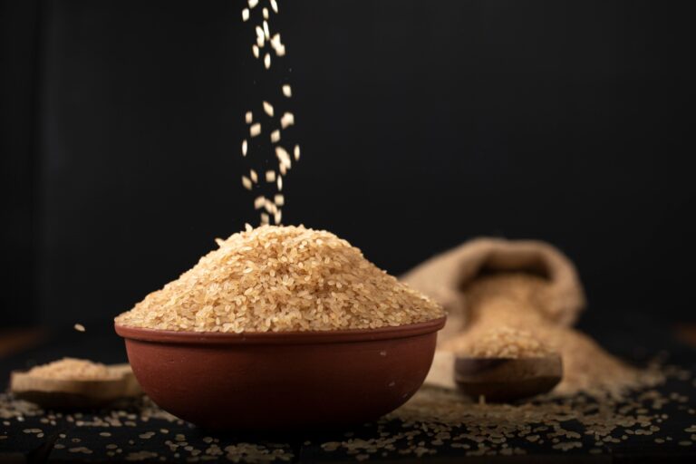 Matta rice in a bowl