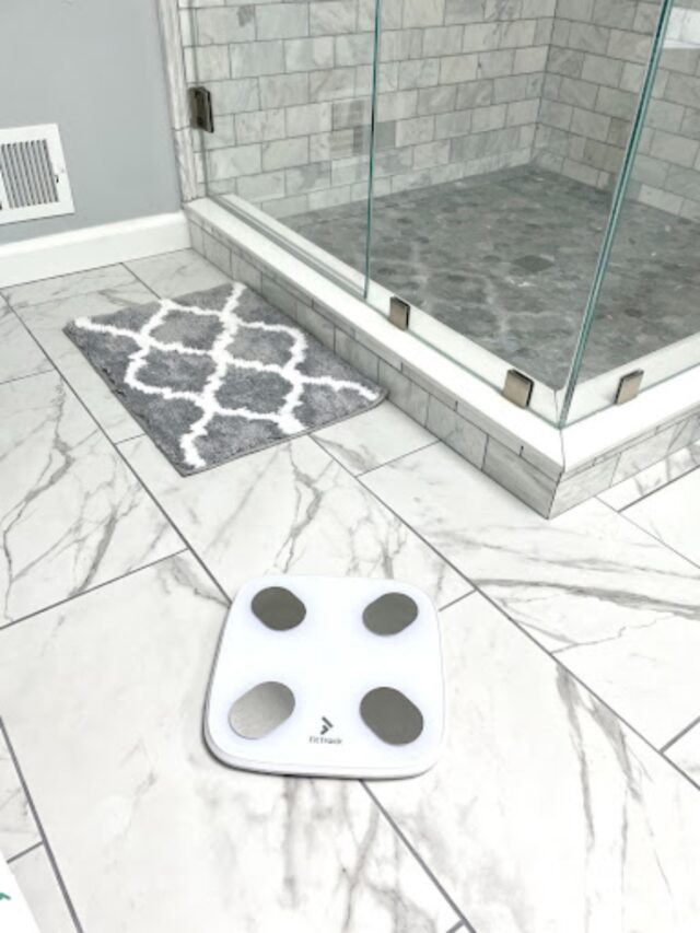 Weight scale in the bathroom