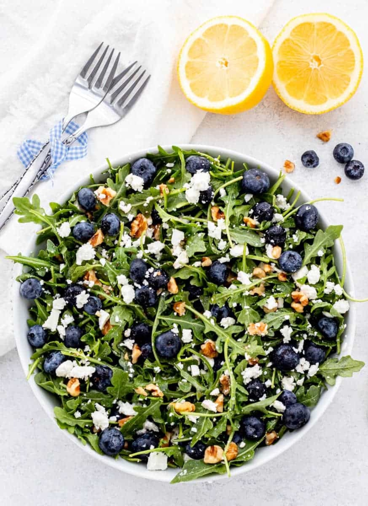 Blueberry walnut salad with honey