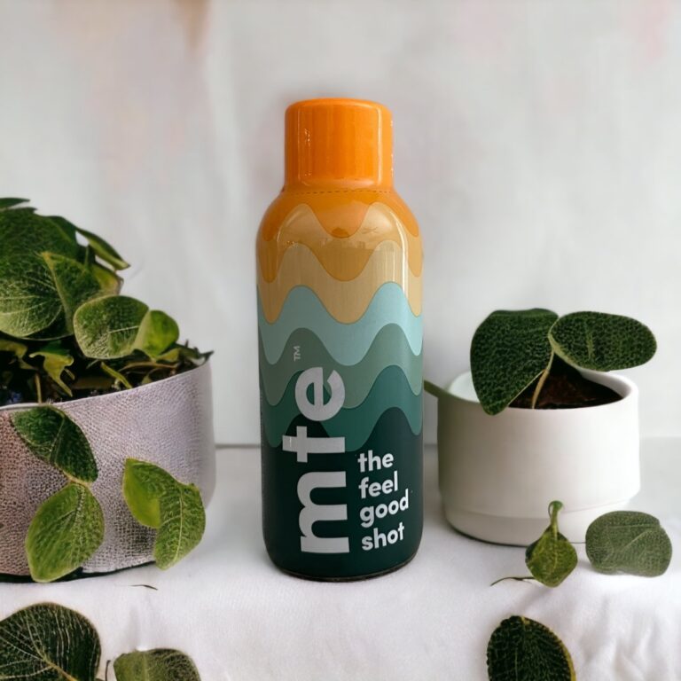 MTE drink in yellow and green bottle