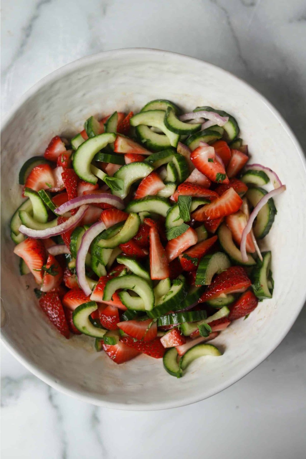 Strawberry cucumber salad