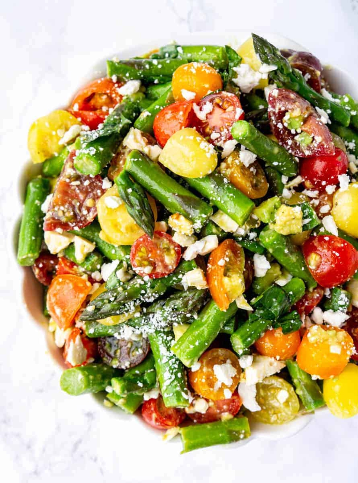 Cold asparagus salad