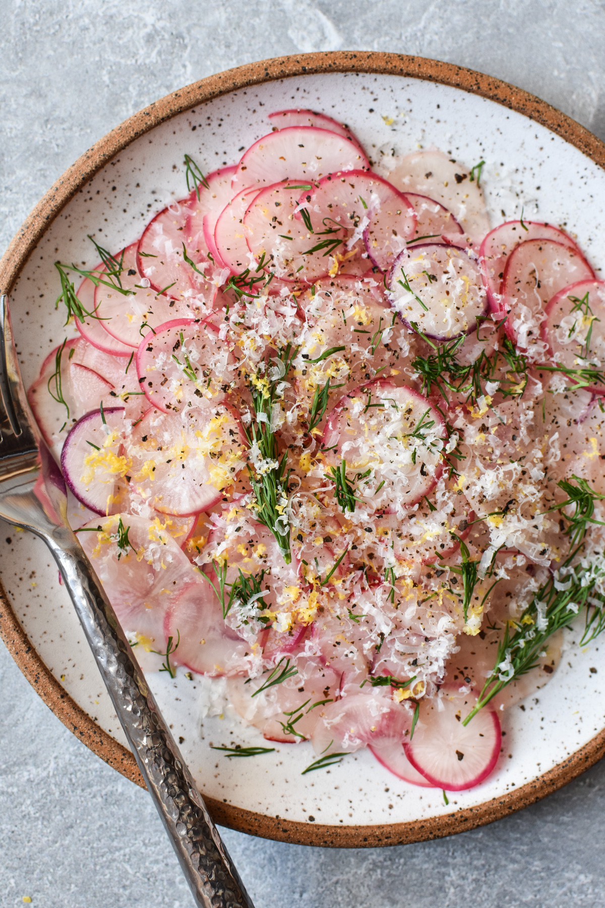 Radish salad on a plate
