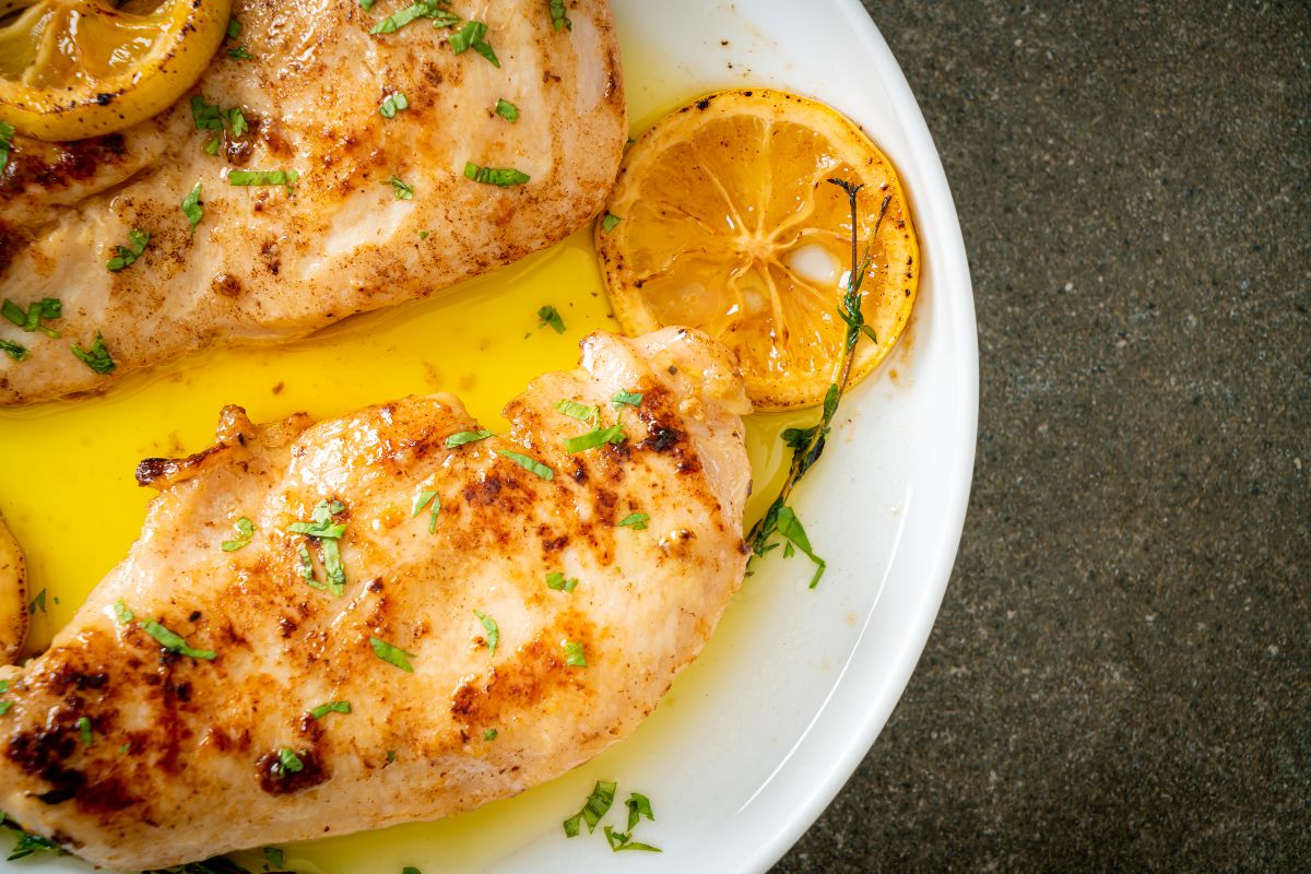 Grilled Chicken with Butter, Lemon and Garlic