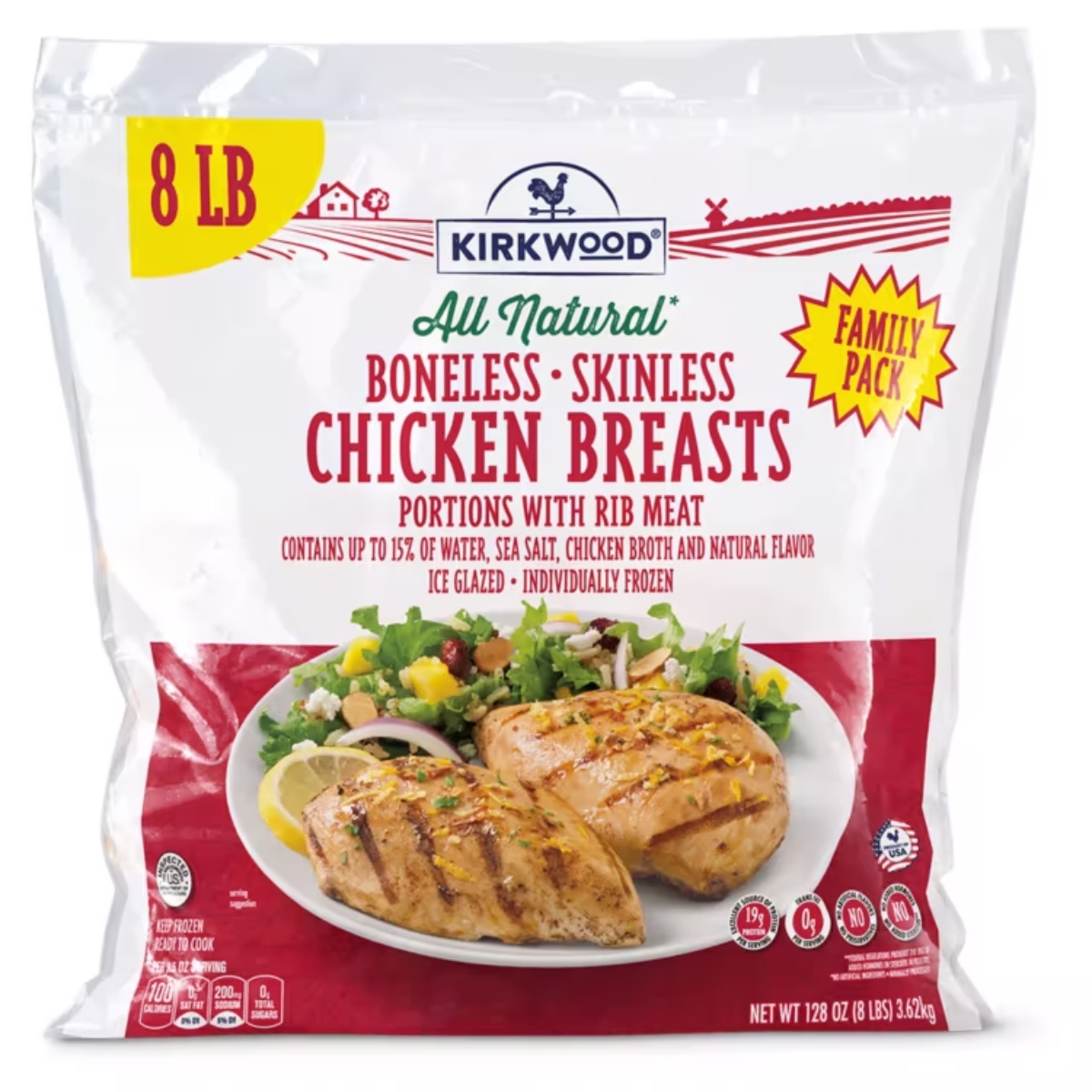 All Natural Boneless Skinless Chicken Breasts Family Pack