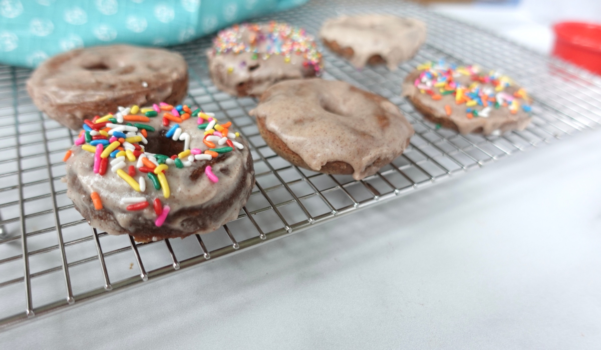 Process of making apple prune donuts