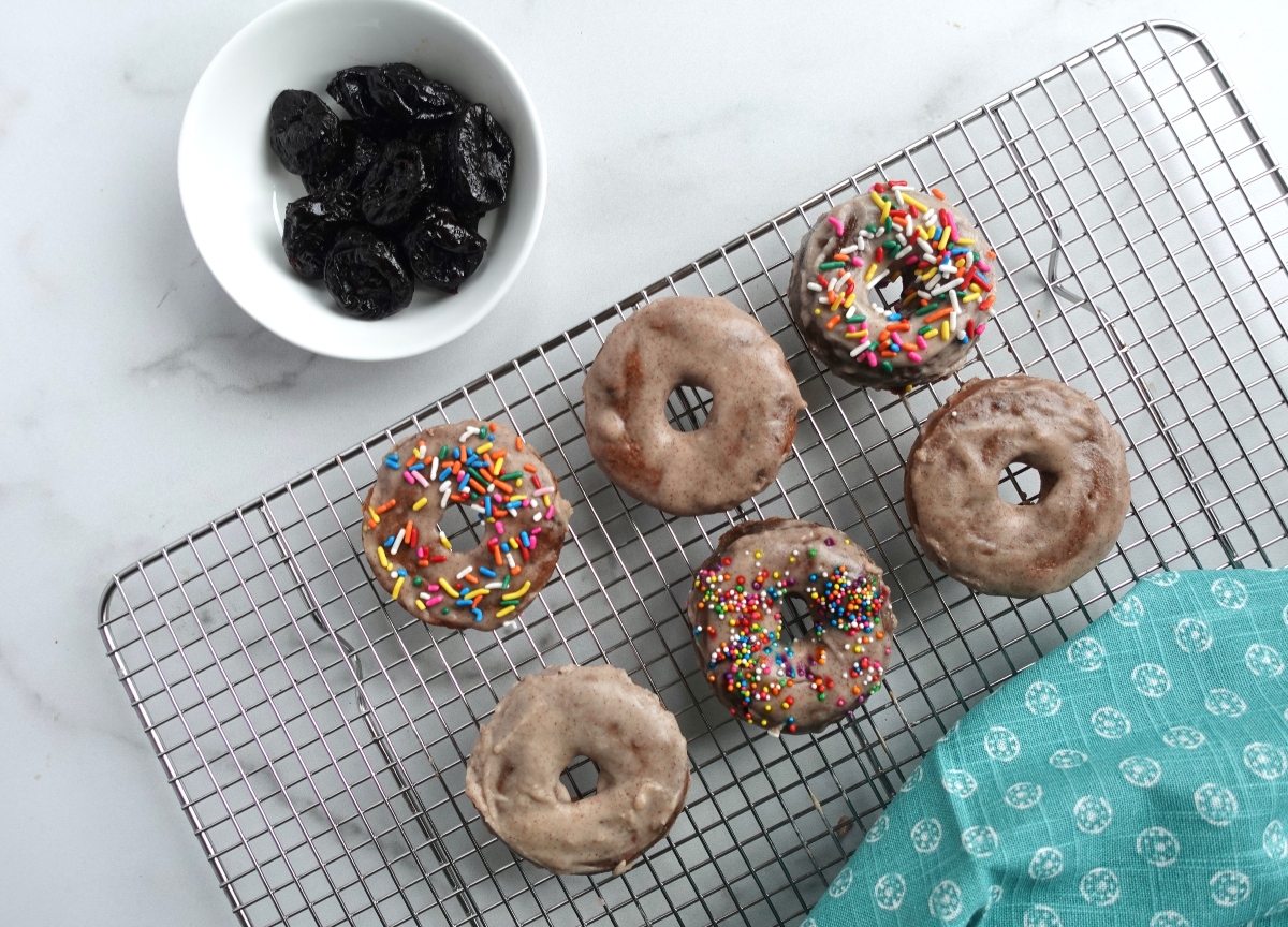 Apple prune donuts with prunes