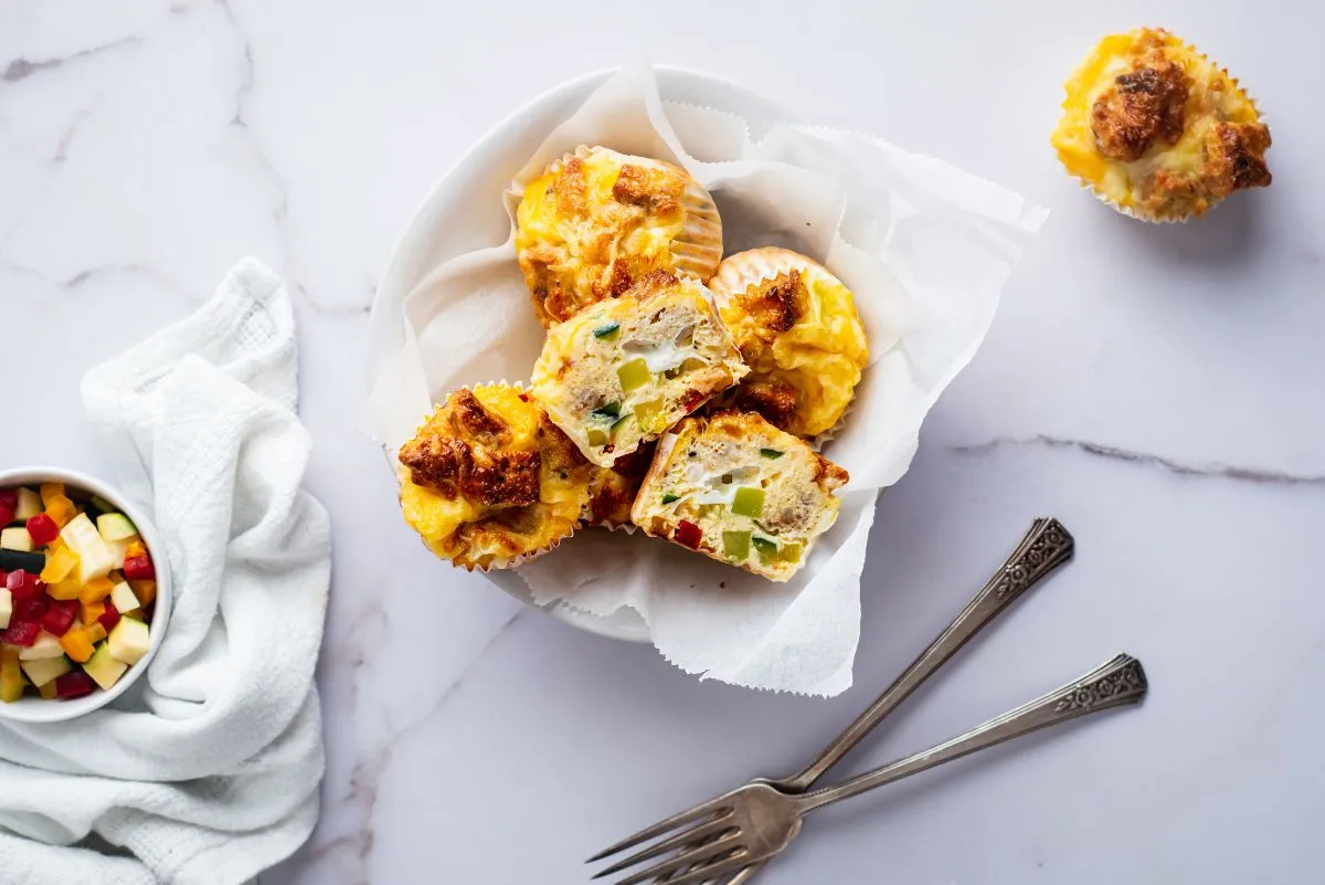Veggie egg muffin