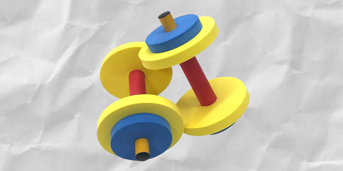 Colorful foam dumbbells for kids