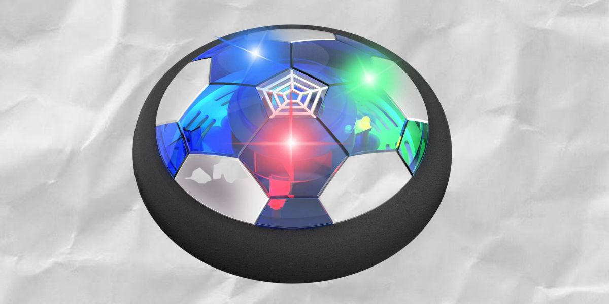 Hover soccer ball toy with colorful light and soft foam bumper