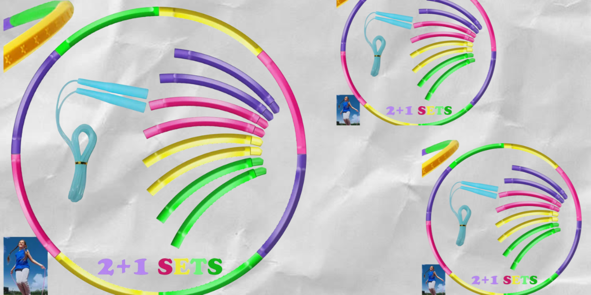 Kids exercise hoops with jump rope