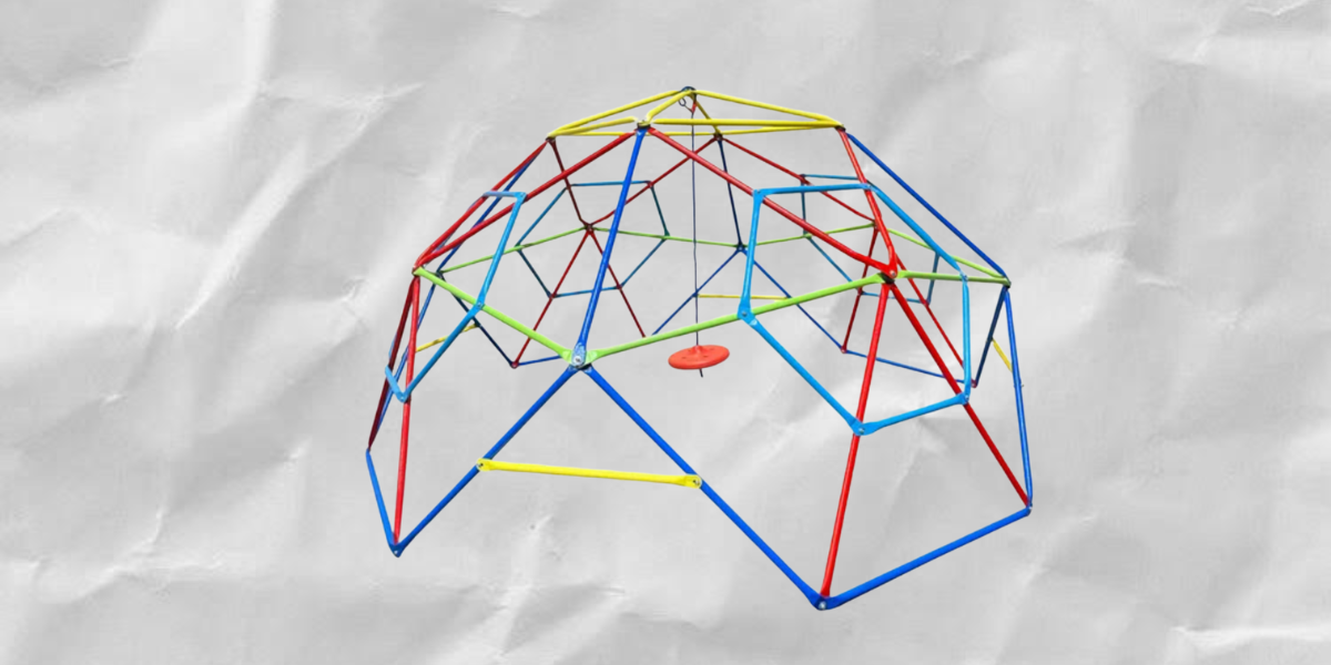 Kids outdoor climbing geometric dome from steel