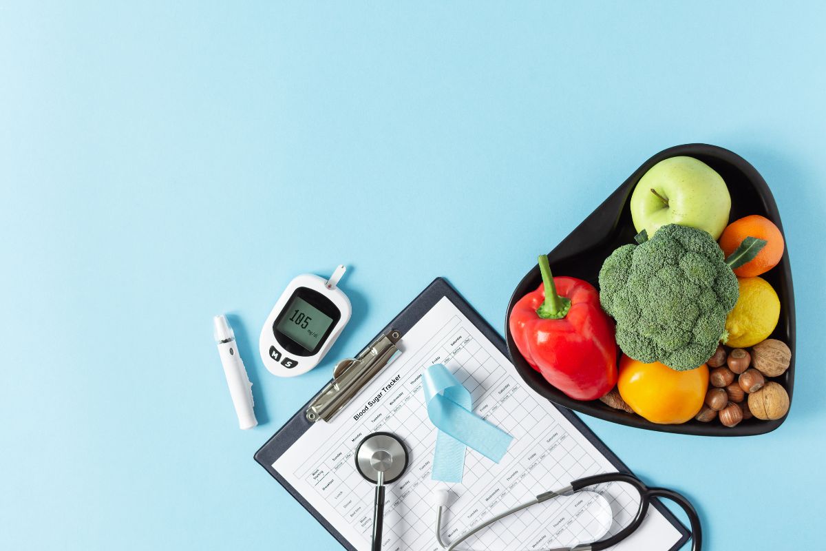 Organic food with diabetes maintenance items