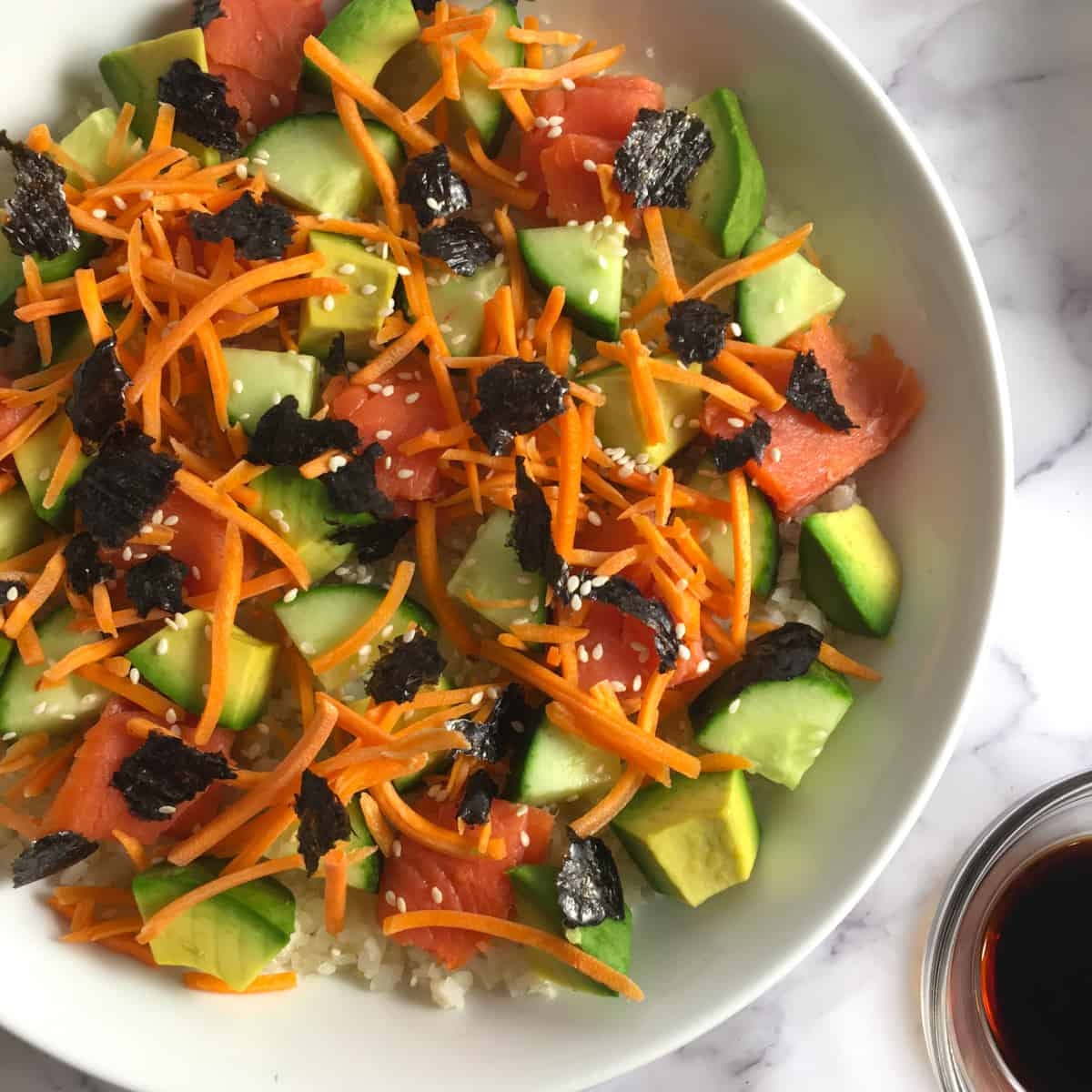 Deconstructed sushi low carb