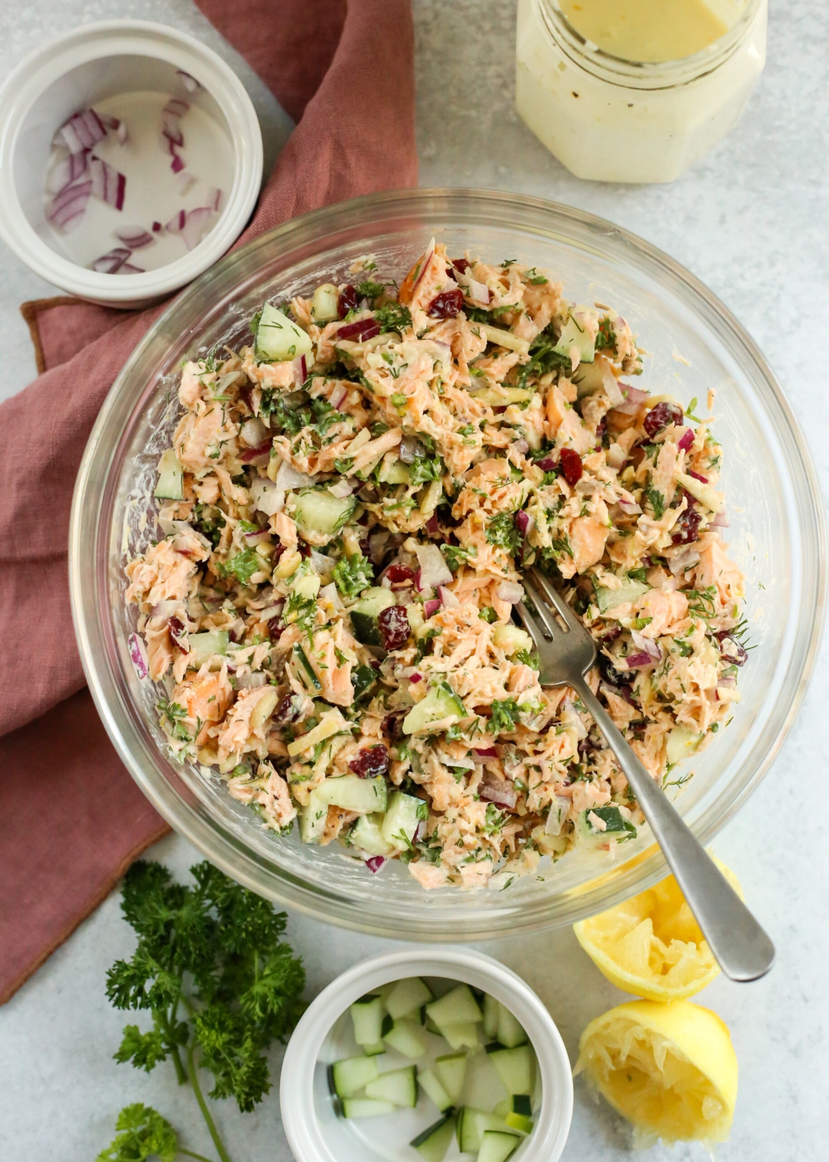 Simple salmon salad