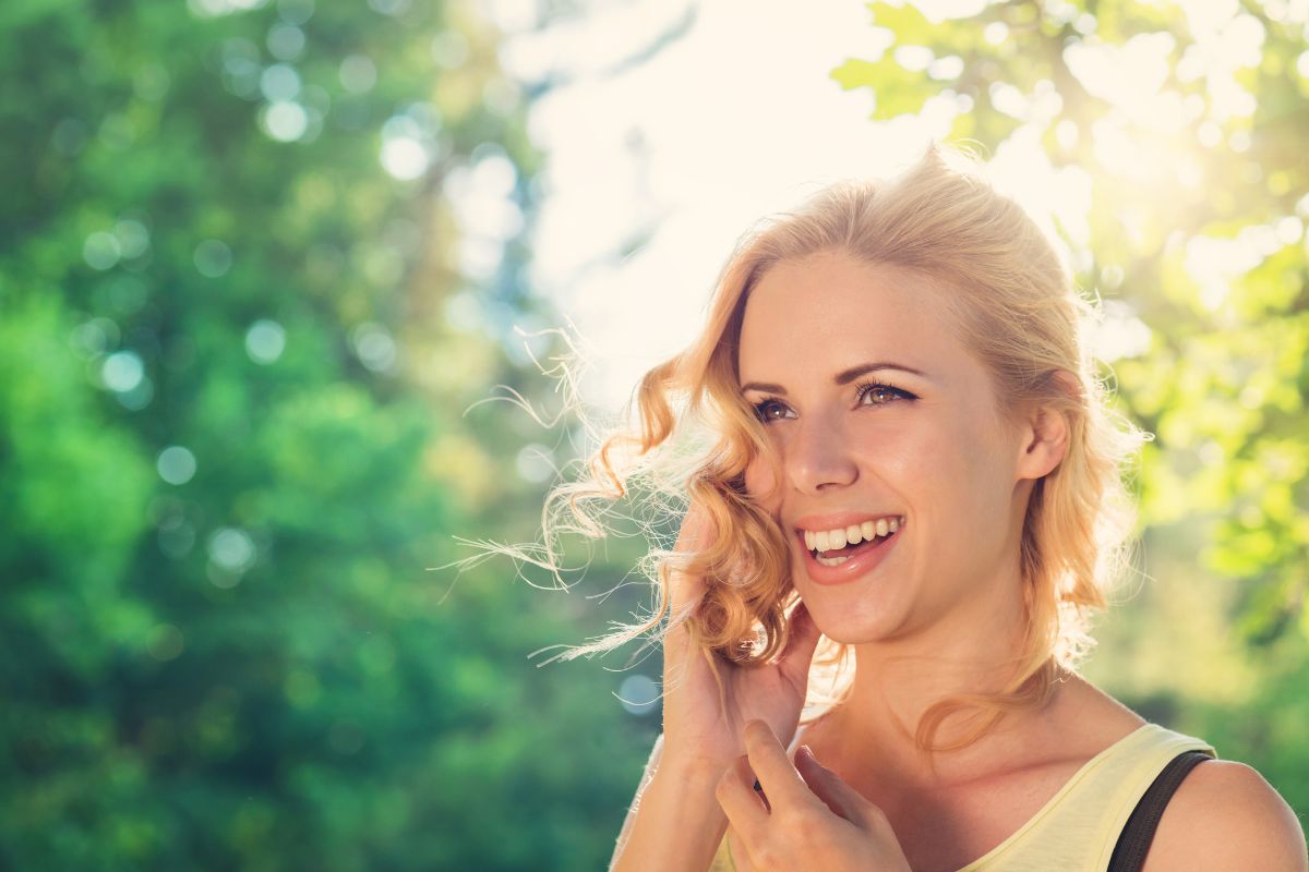 Woman with healthy skin
