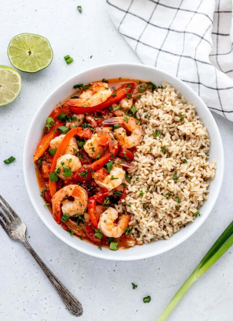 Creamy coconut shrimp