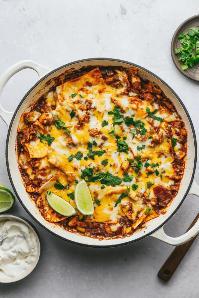 Easy Keto Chicken Enchilada Skillet